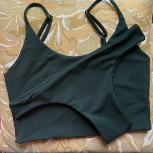 Gemini Mountain Swimwear Aurora top (S/M) and Gia bottom (S) in “Lake Water” NEW